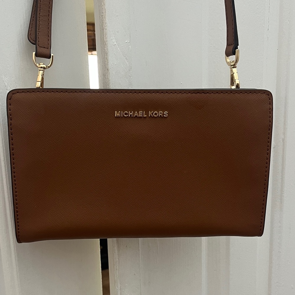 Michael Kors Tan Leather Shoulder Bag